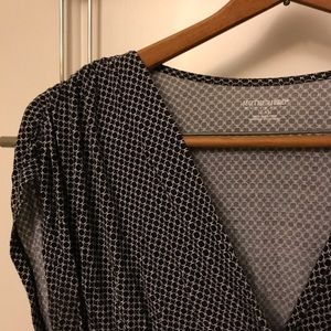 Motherhood Black & White Pattern Top